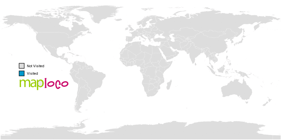 Visited Countries Map Maker Countries I've Visited: Virgin Islands, U.s.