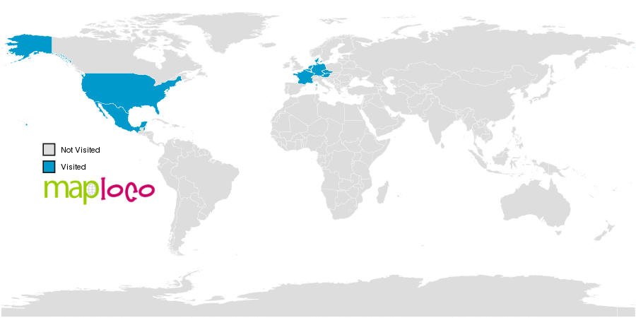 where ive been world map Visited Countries Map Create A Map Of All The Countries You Ve where ive been world map