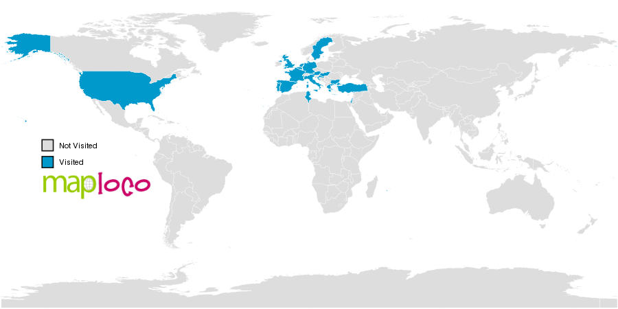 World visited map