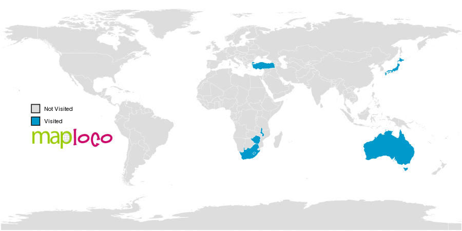 Countries I Ve Visited Australia Japan Malawi Mauritius South Africa Turkey Zimbabwe