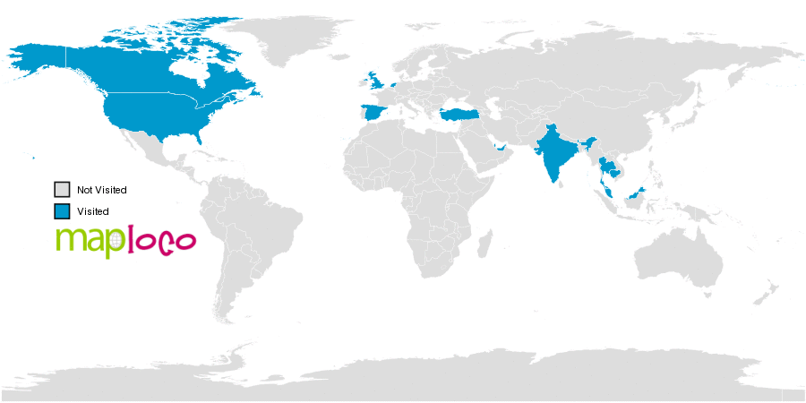 India To Malaysia Map Countries I've Visited: Cambodia, Canada, India, Malaysia, Netherlands,  Qatar, Singapore, Spain, Thailand, Turkey, United Arab Emirates, United  Kingdom, United States