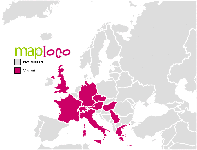 Austria And France Map European Countries I've Visited: Austria, Czechia, France, Germany, Greece,  Holy See (Vatican City State), Hungary, Italy, Serbia, Switzerland, United  Kingdom