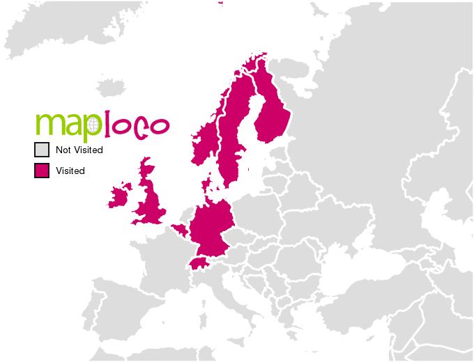 Sweden And Switzerland On A Map European Countries I've Visited: Belgium, Denmark, Finland, Germany,  Ireland, Norway, Sweden, Switzerland, United Kingdom