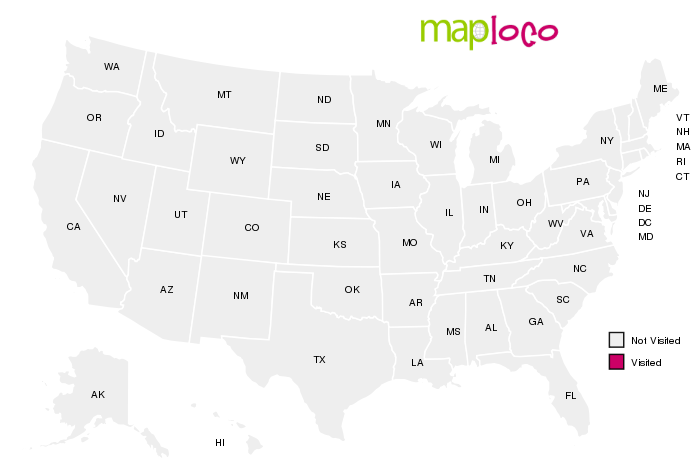 how many states have i been to map States I Ve Visited