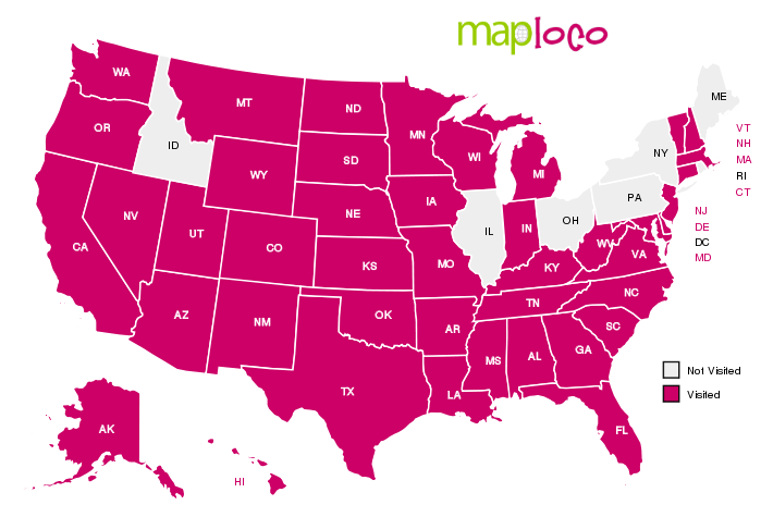Create Your Own Visited States Map