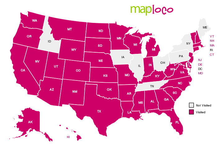 Create Your Own Visited States Map